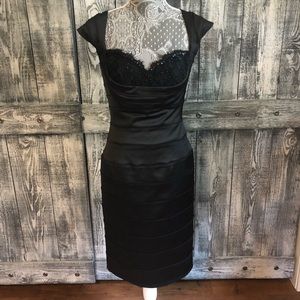NWT Tadashi Corset Bust Black Bandage Dress